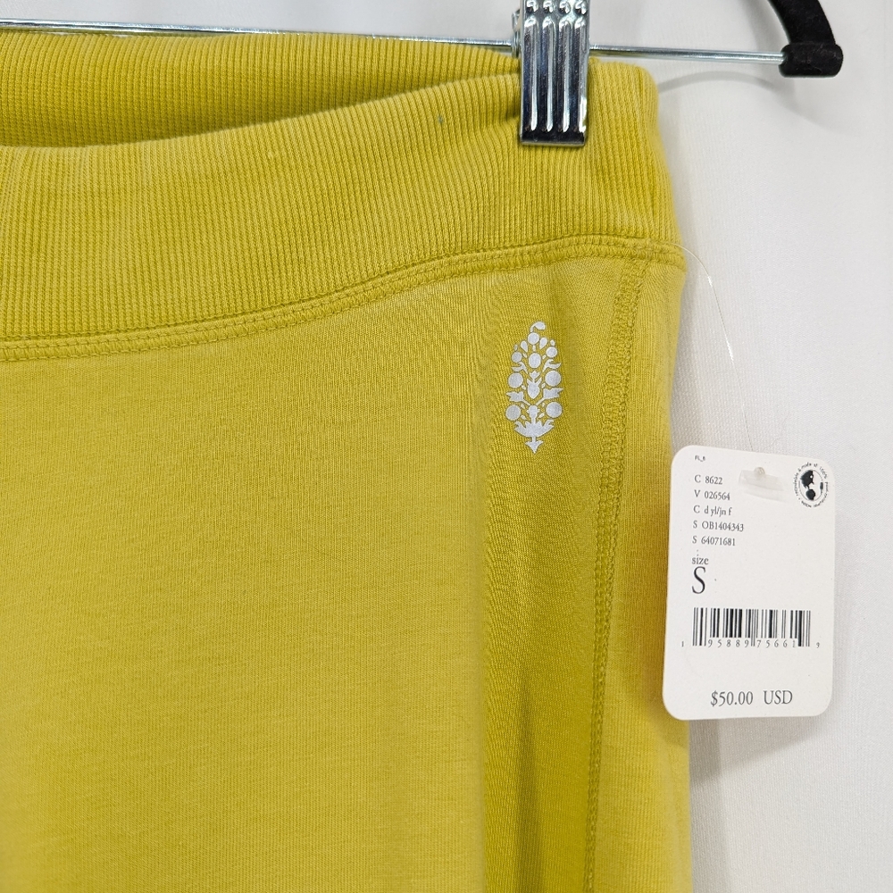 NWT Free People Movement Wide Leg Crop Lounge Yellow Wide-Leg Pants Small - Picture 5 of 6